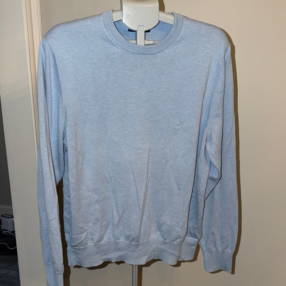 Brooks Brothers Sky Blue Crewneck Sweater
